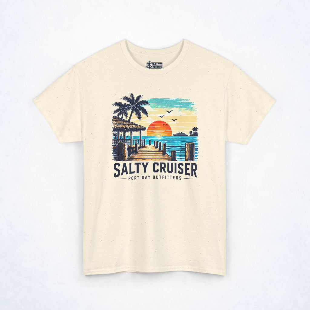 Salty Cruiser Port Day Outfitters Tropical Pier Tee
