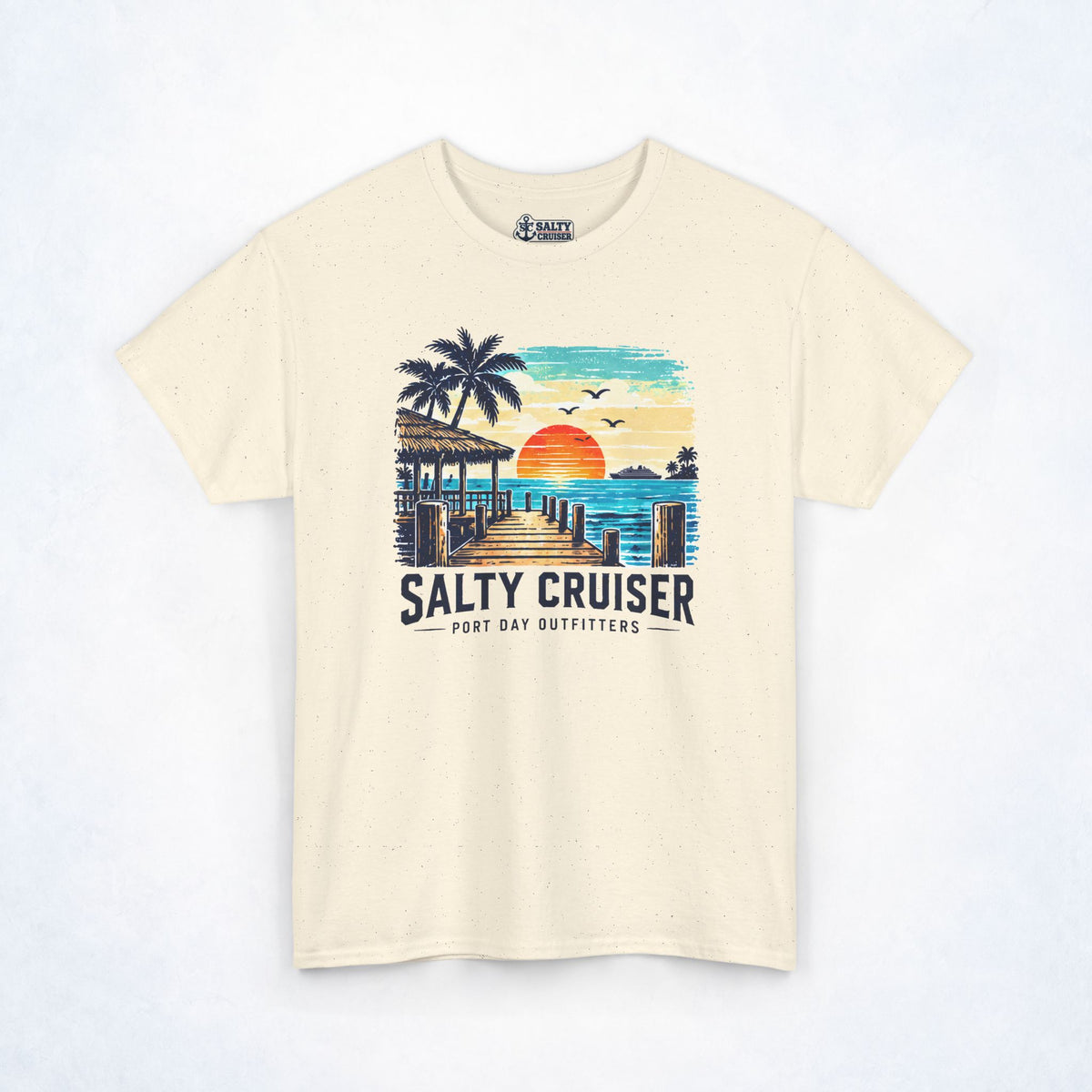 Salty Cruiser Port Day Outfitters Tropical Pier Tee