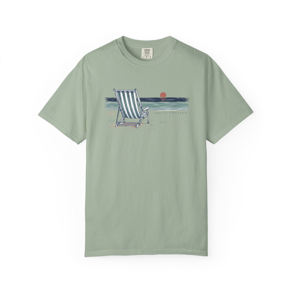 Salty Cruiser Beach Chair Sunset Tee