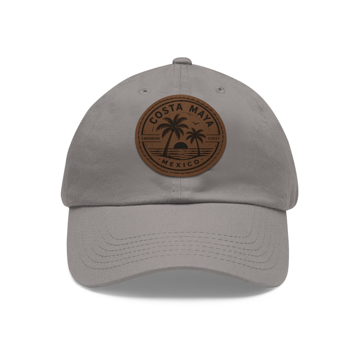 Costa Maya Caribbean Coast Leather Patch Dad Hat