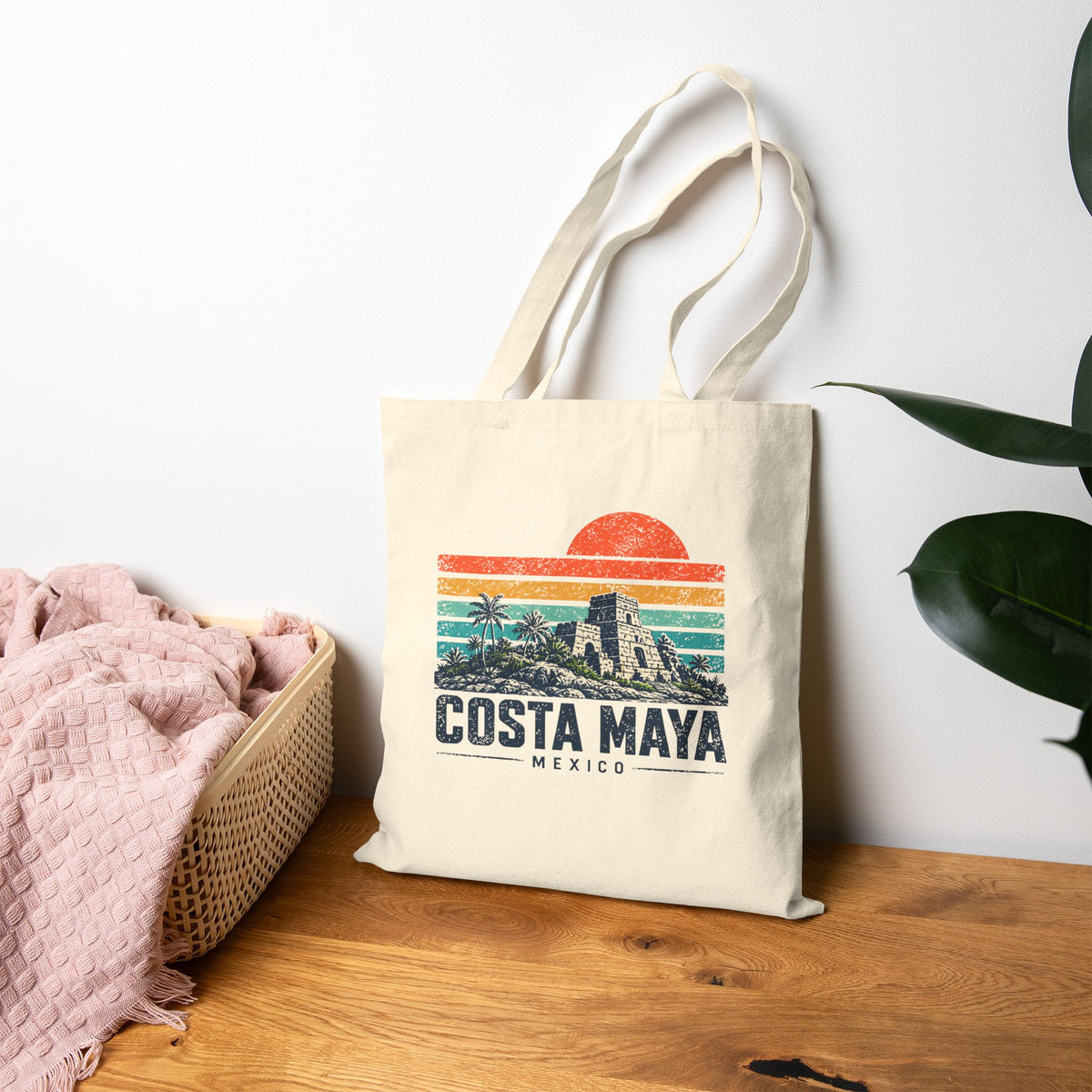 Costa Maya Mexico Cotton Canvas Tote Bag