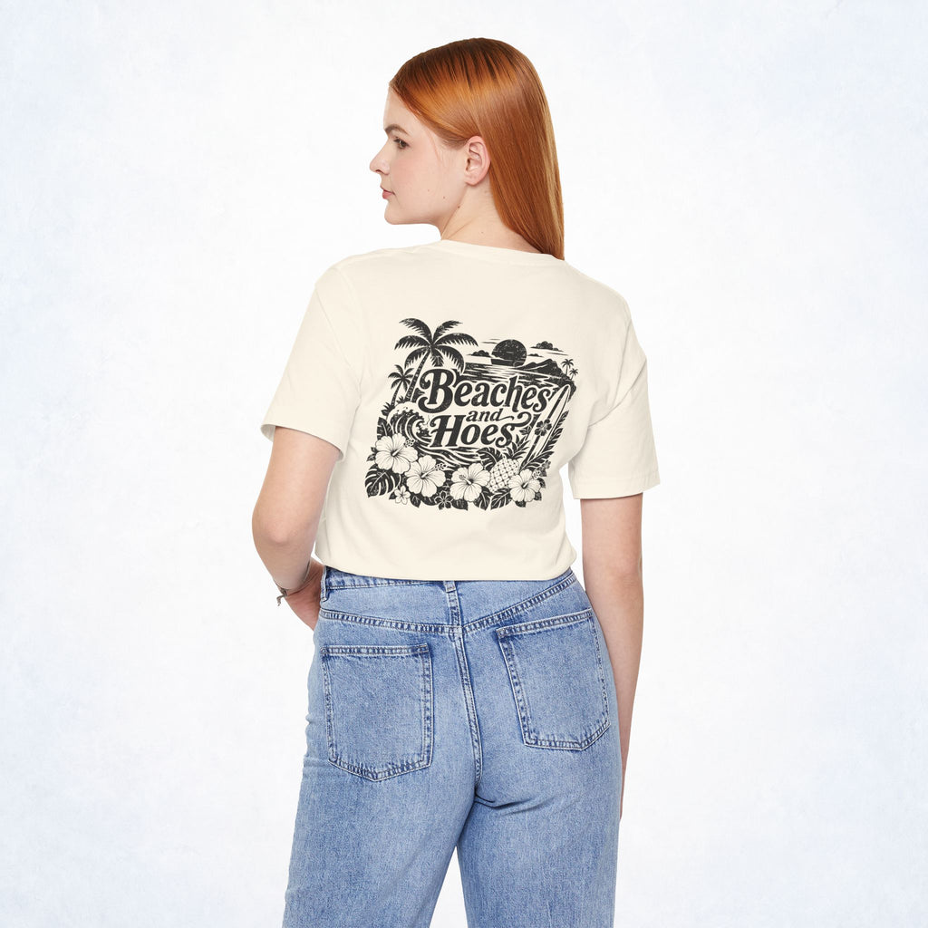 Beaches & Hoes Tropical Front & Back Tee