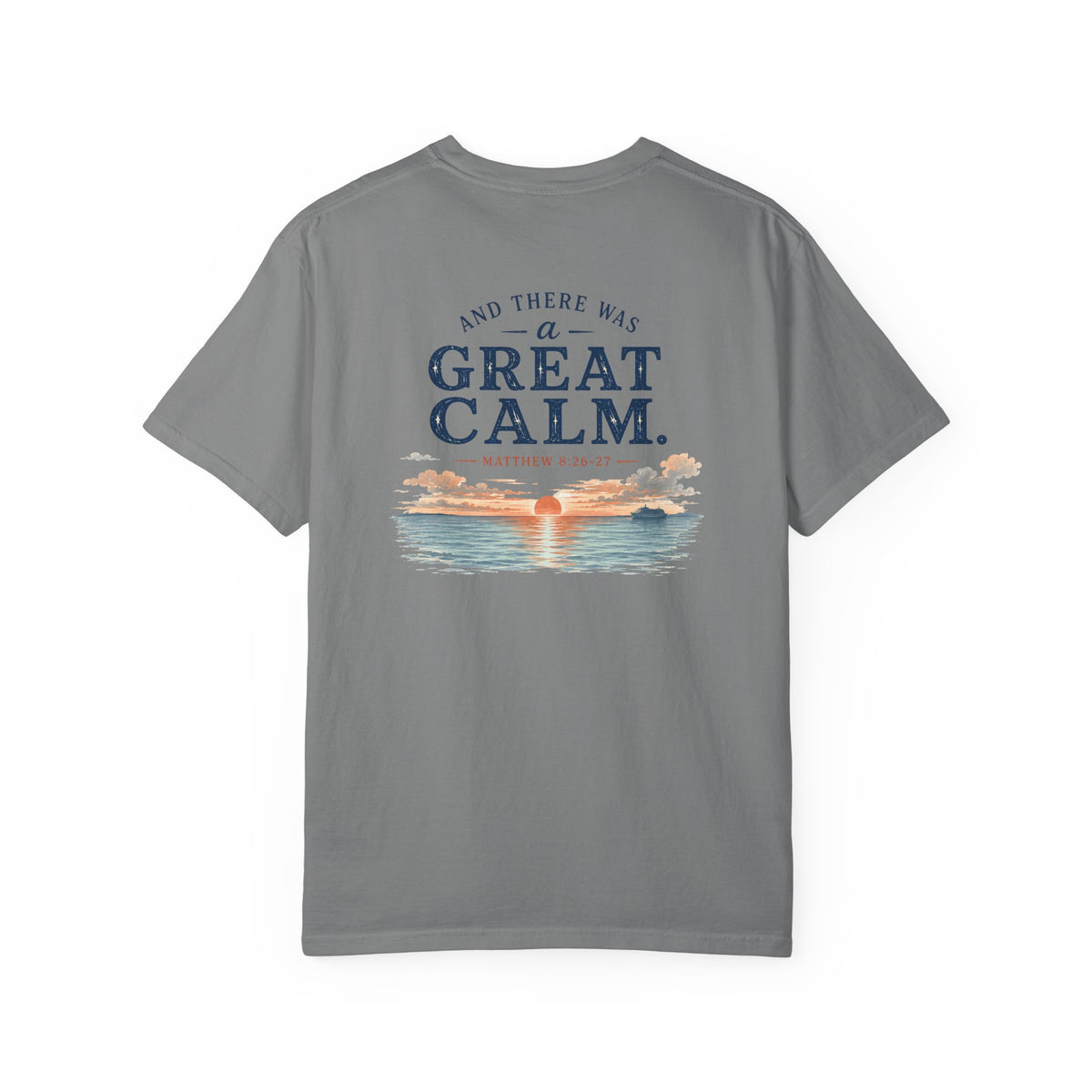 And There Was a Great Calm, Matthew 8:26-27, Front and Back