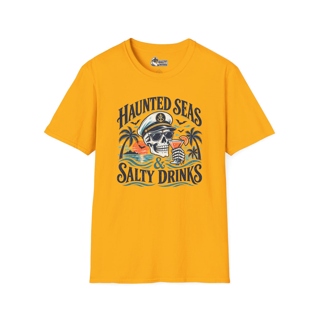 Haunted Seas & Salty Drinks Halloween Cruise Tee