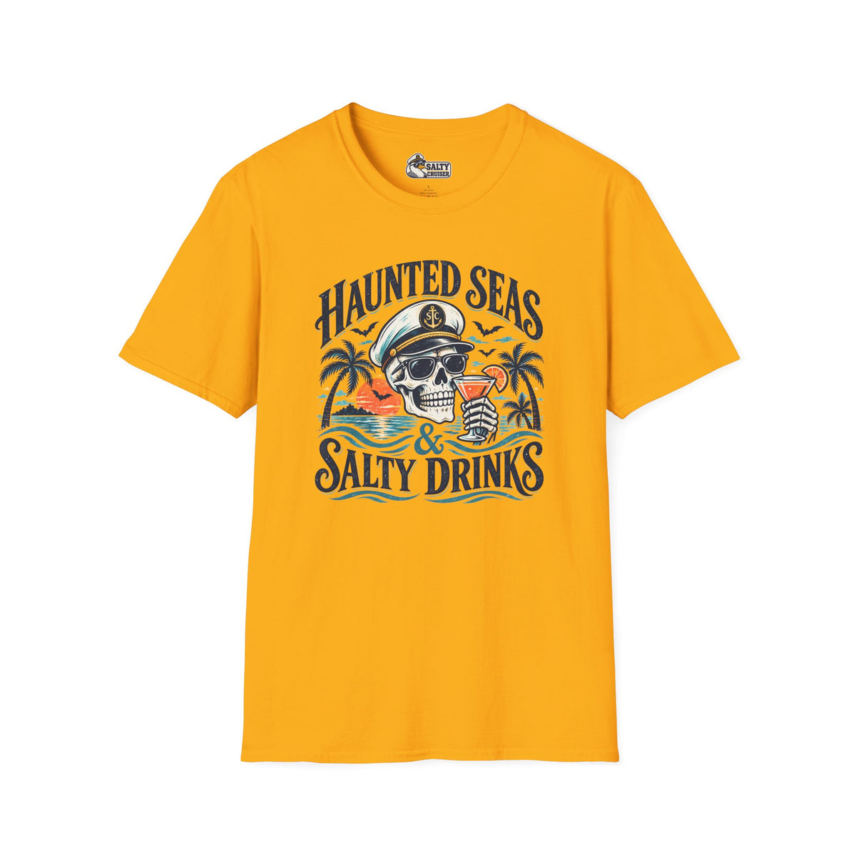 Haunted Seas & Salty Drinks Halloween Cruise Tee