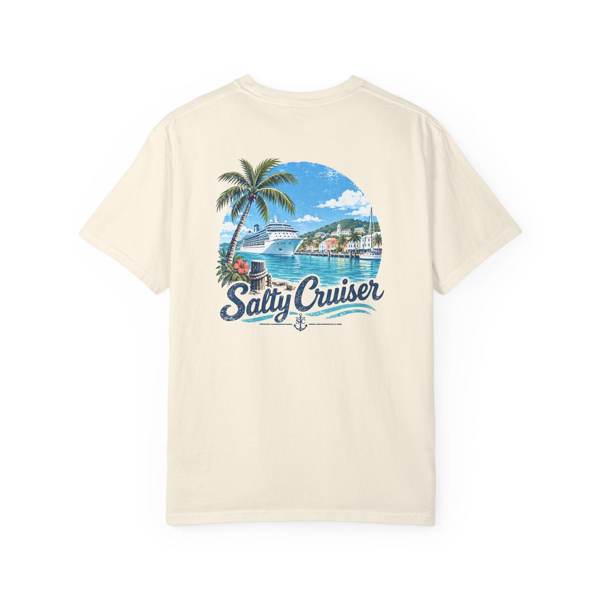 Salty Cruiser Coastal Port Front and Back Tee