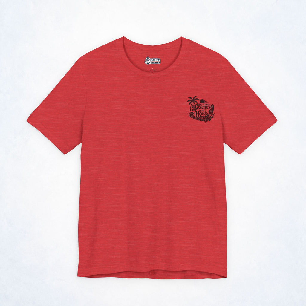 Beaches & Hoes Tropical Front & Back Tee