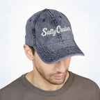 Salty Cruiser Embroidered Vintage Washed Cap