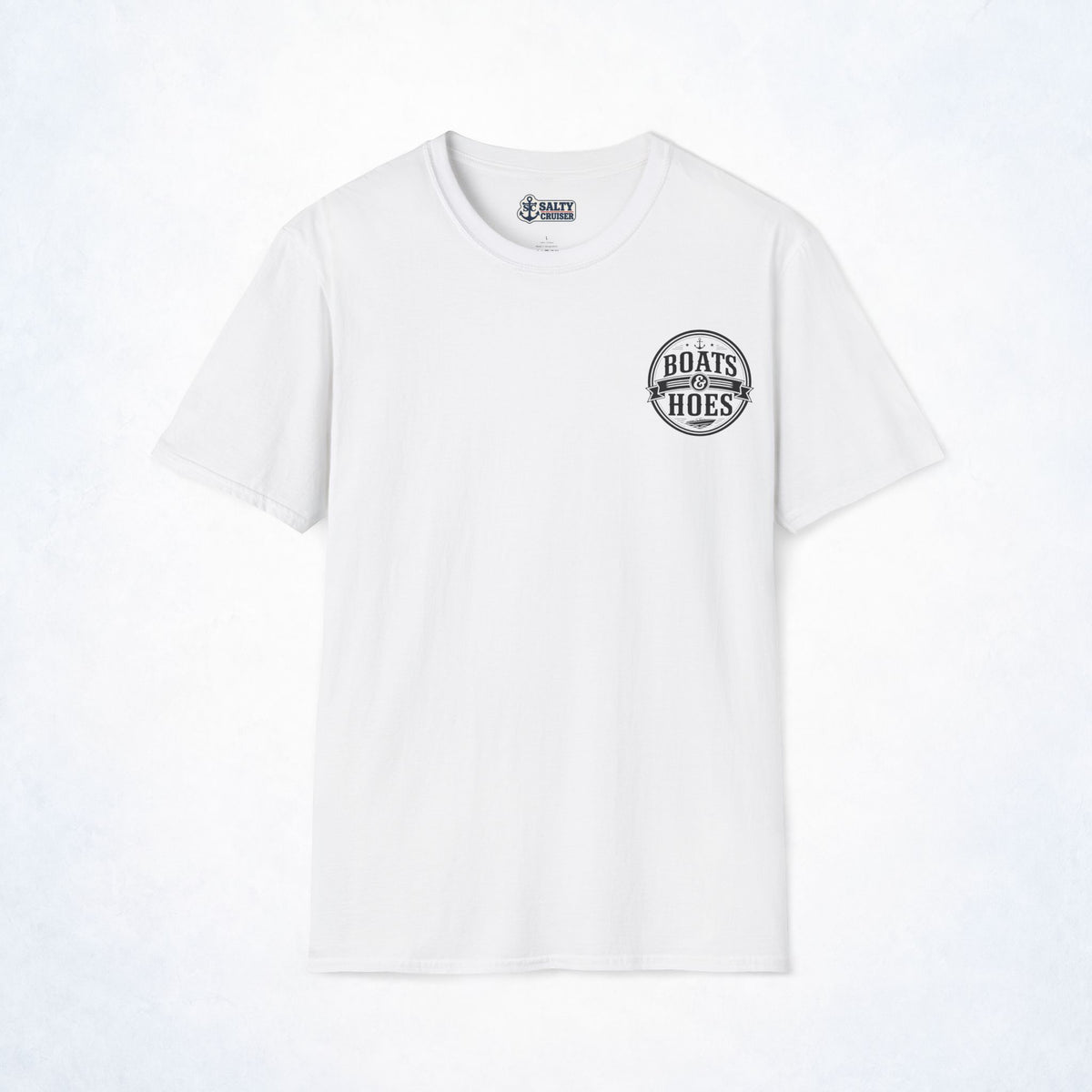 Boats and Hoes Badge Front & Back Print Tee