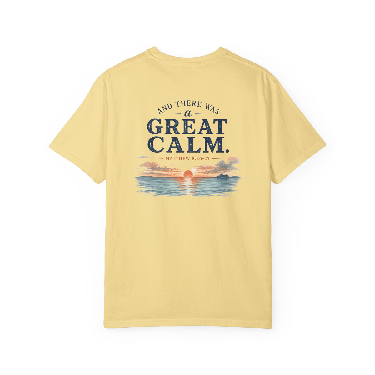And There Was a Great Calm, Matthew 8:26-27, Front and Back