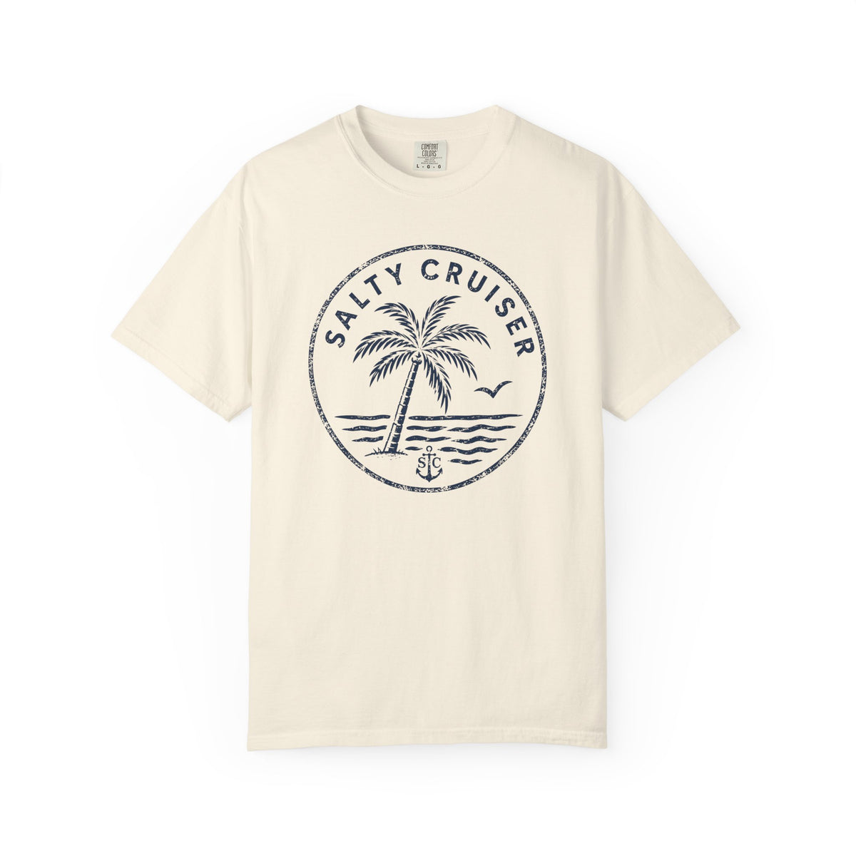 Salty Cruiser Coastal Palm Badge Tee