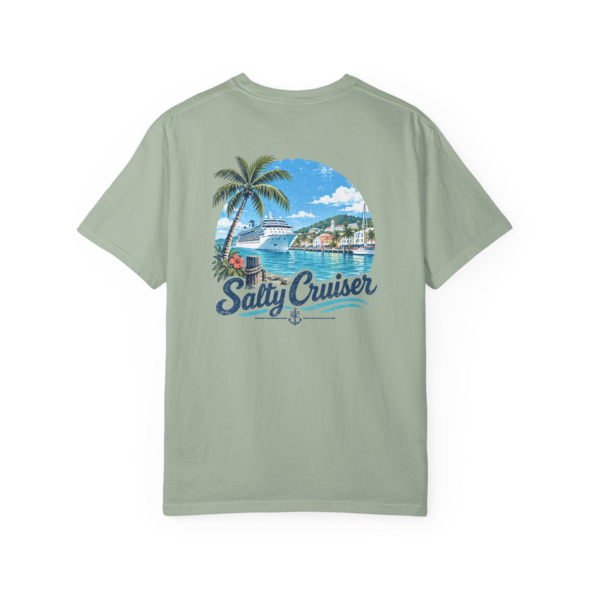 Salty Cruiser Coastal Port Front and Back Tee