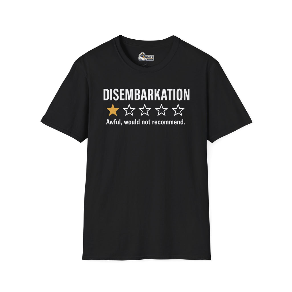 Disembarkation One-Star Review Cruise Tee