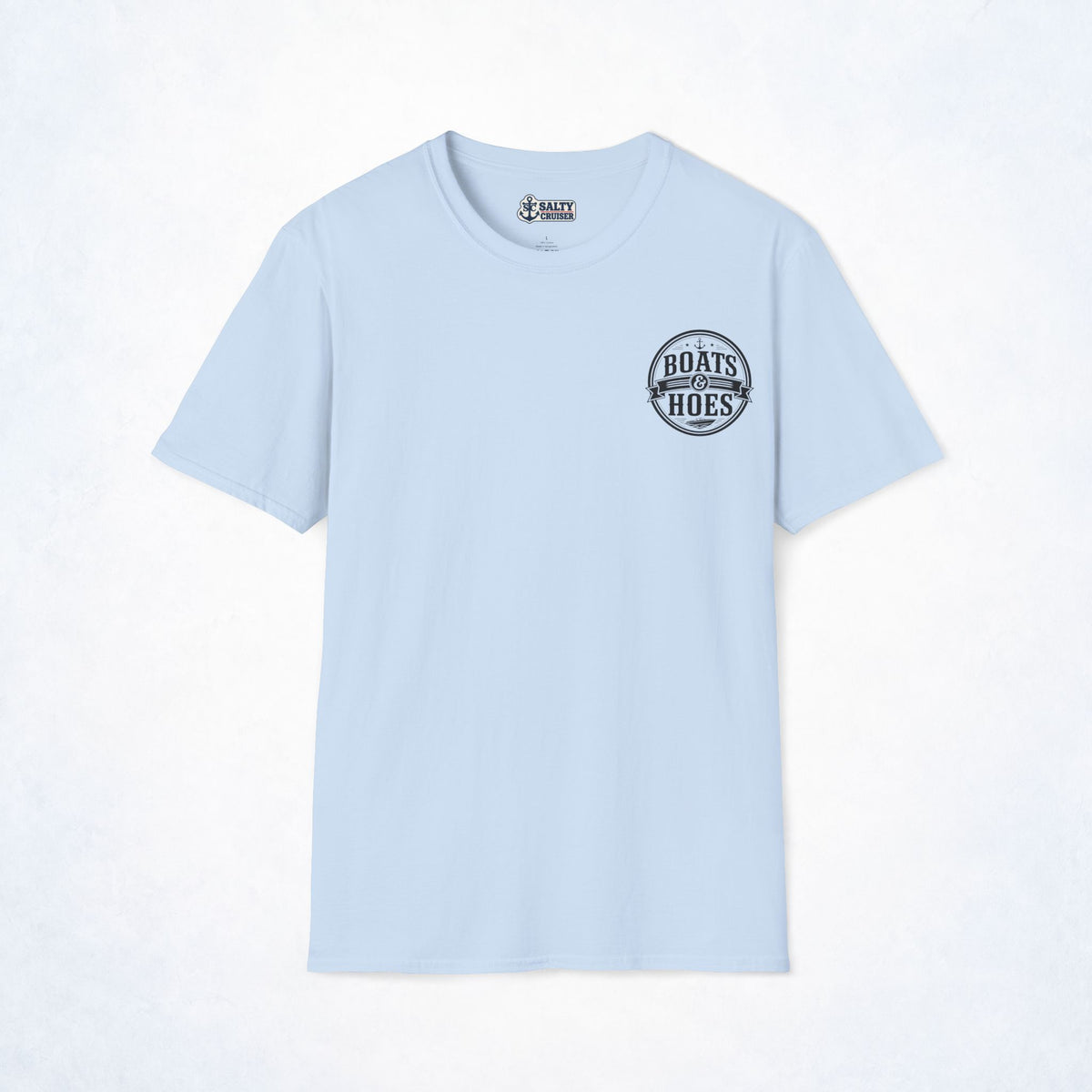 Boats and Hoes Badge Front & Back Print Tee