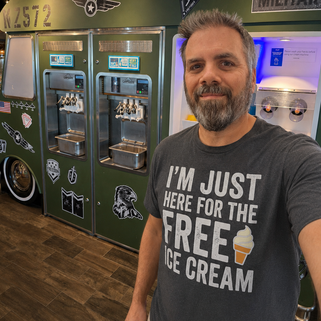 I'm Just Here for the Free Ice Cream Cruise Tee