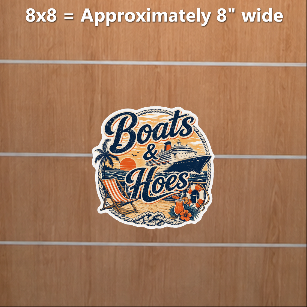 Boats and Hoes Cruise Cabin Door Magnet