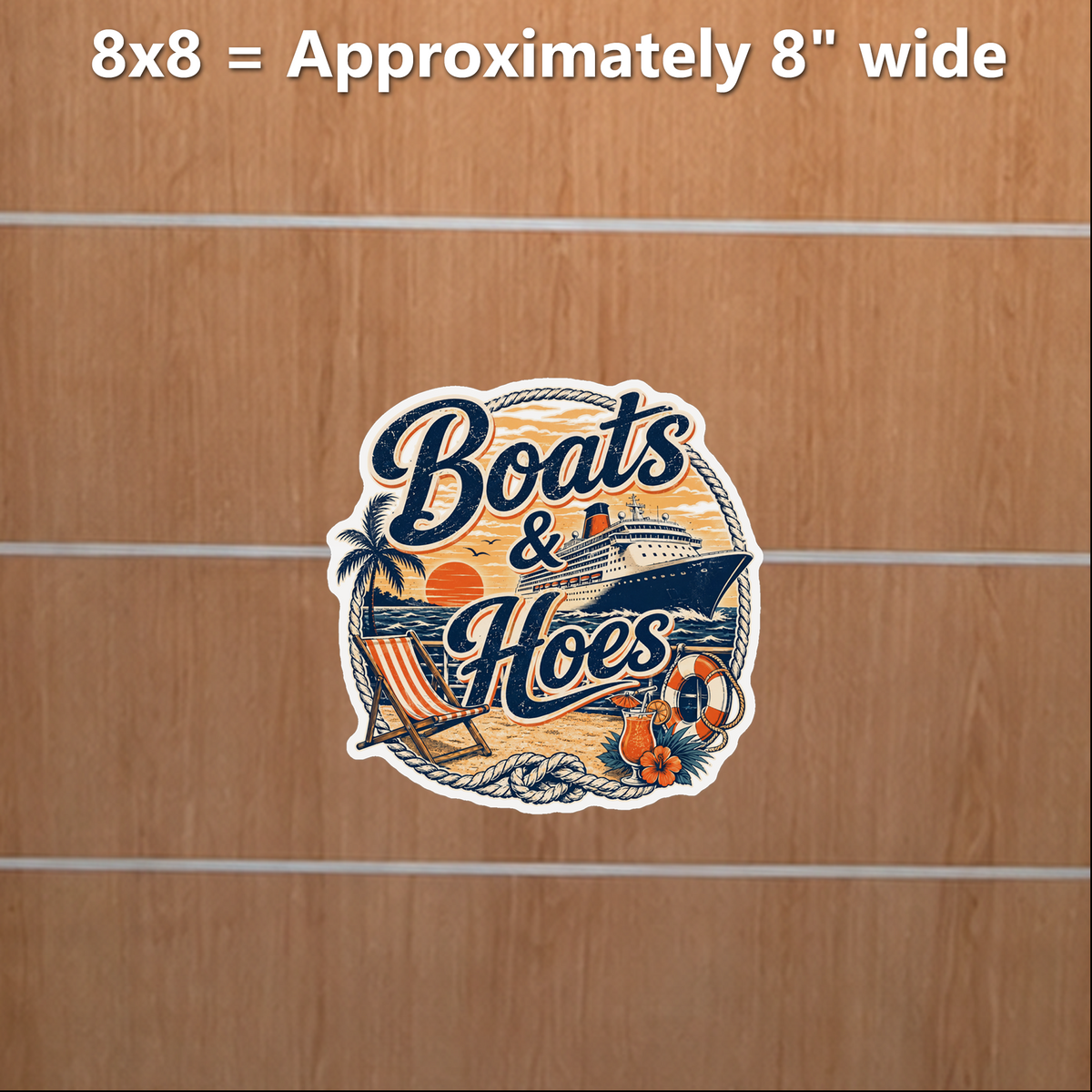 Boats and Hoes Cruise Cabin Door Magnet