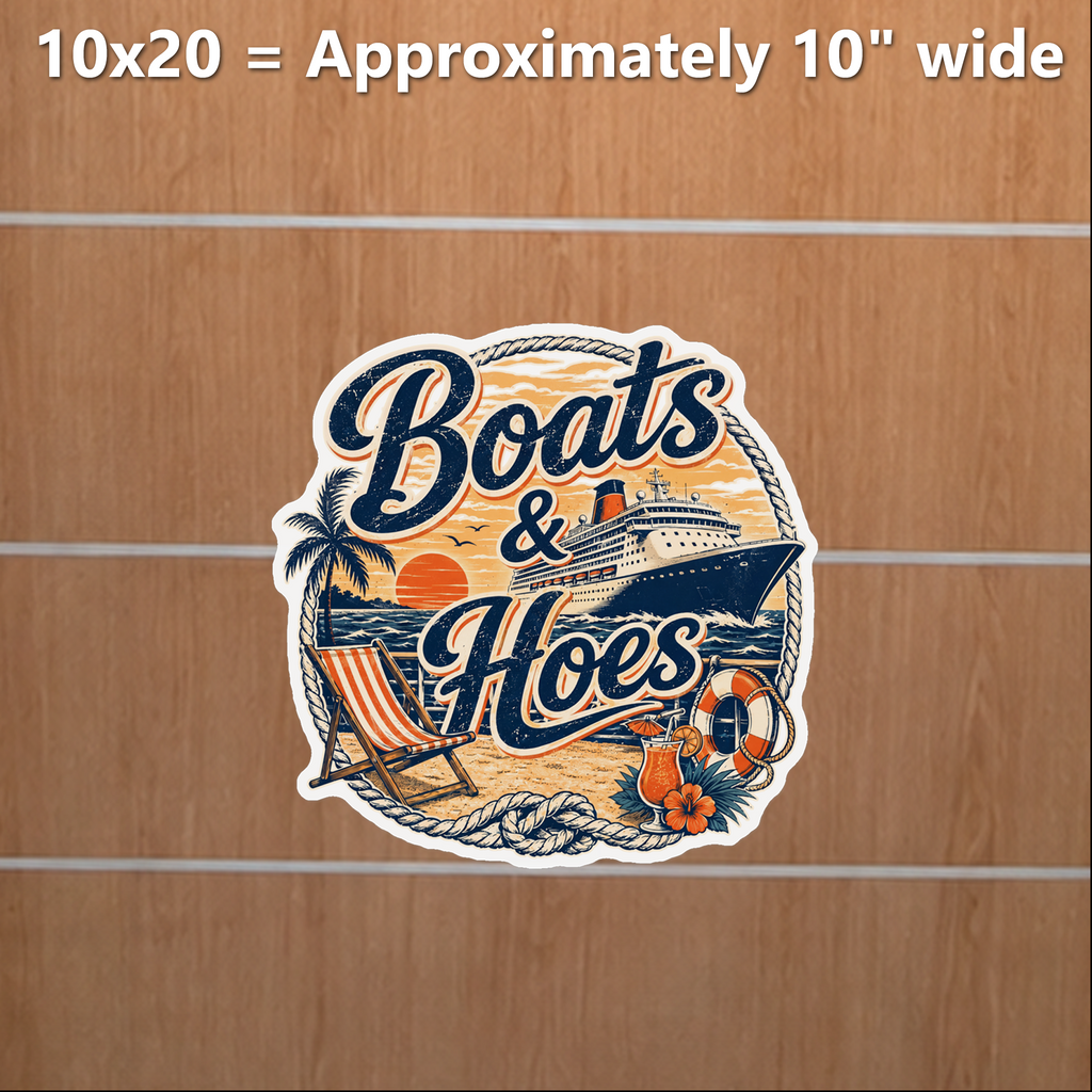 Boats and Hoes Cruise Cabin Door Magnet