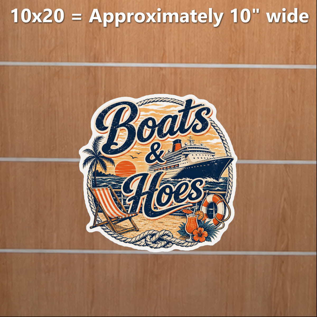 Boats and Hoes Cruise Cabin Door Magnet