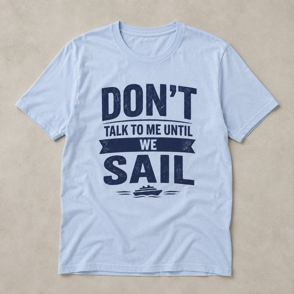 Don't Talk to Me Until We Sail Cruise Tee