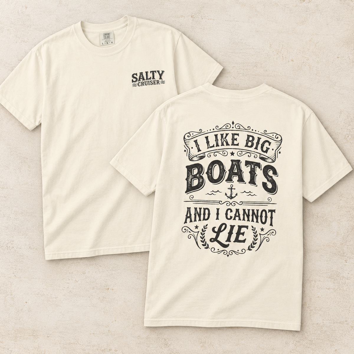 I Like Big Boats Front and Back Cruise Tee