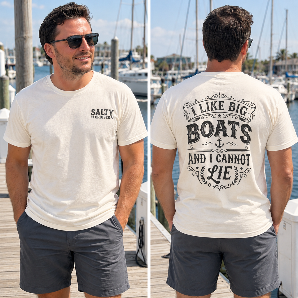 I Like Big Boats Front and Back Cruise Tee