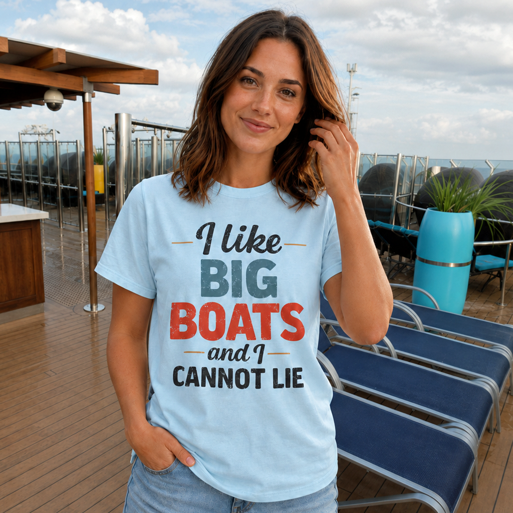 I Like Big Boats and I Cannot Lie Retro Cruise Tee