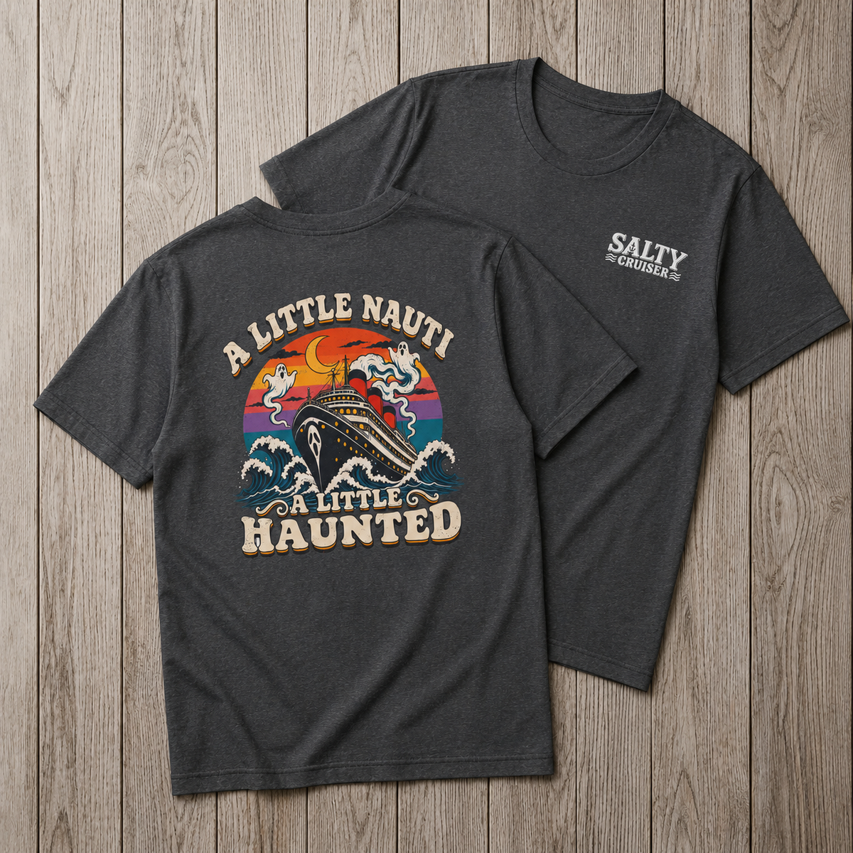 A Little Nauti A Little Haunted, Front and Back