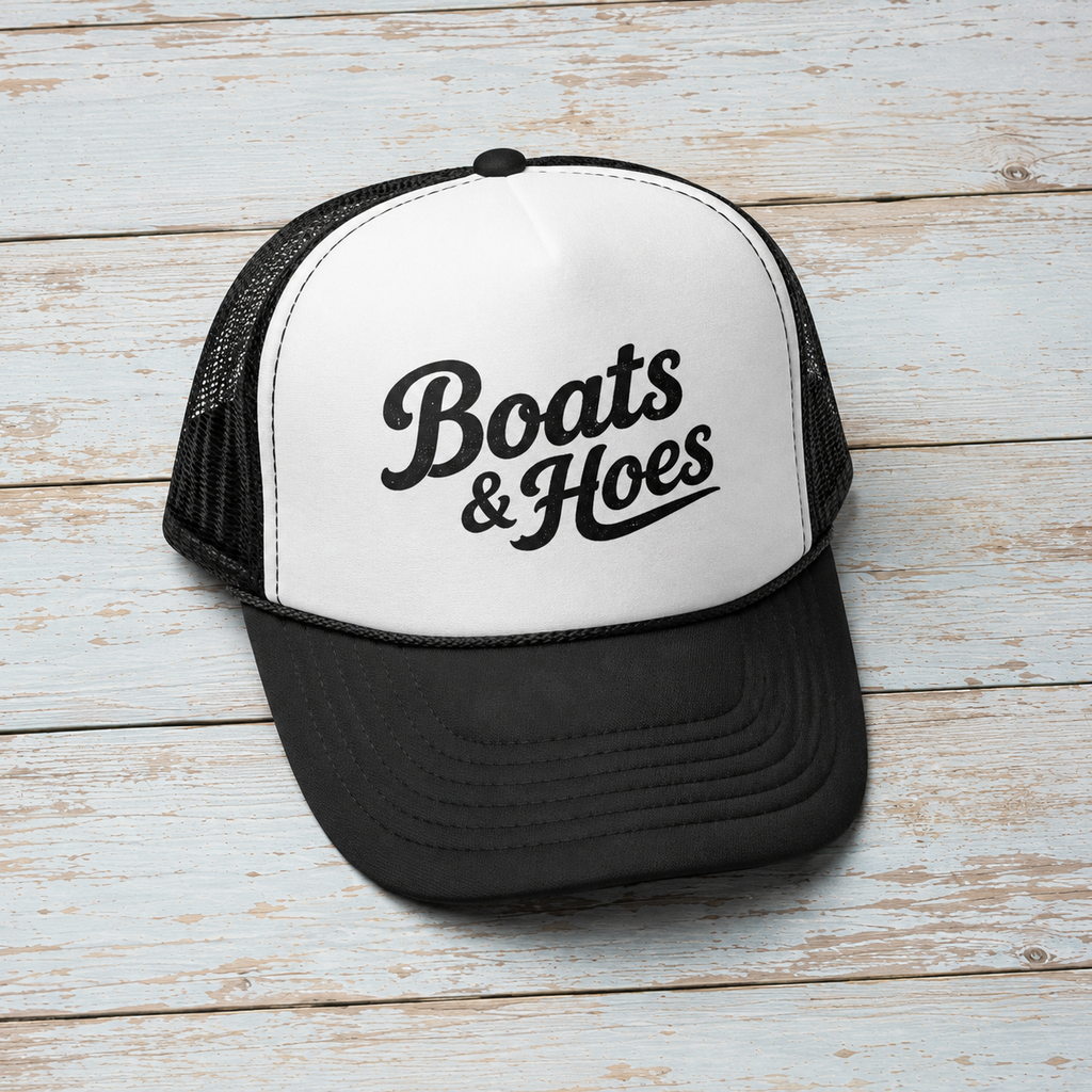 Boats and Hoes Retro Foam Trucker Hat