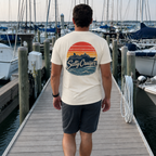 Salty Cruiser Sunset Cruise Front and Back Tee