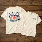Salty Cruiser Retro Sunset Front and Back Tee