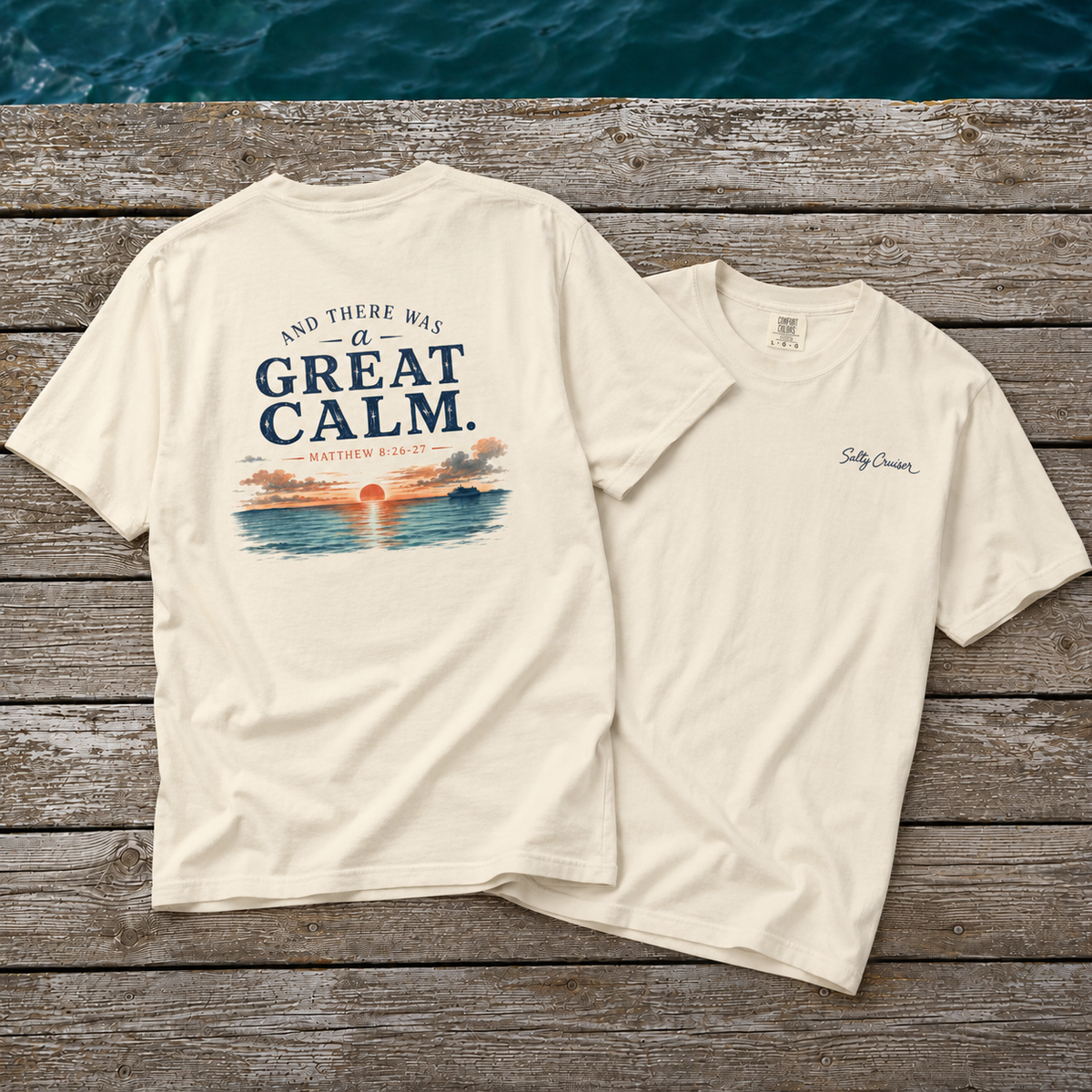 And There Was a Great Calm, Matthew 8:26-27, Front and Back