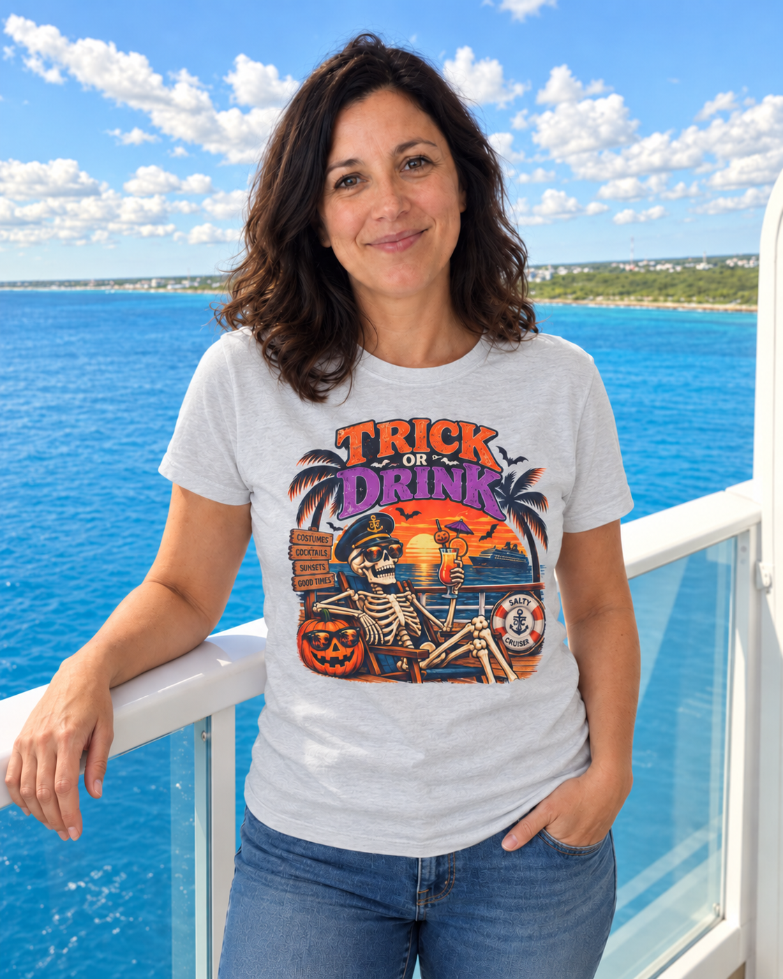 Trick or Drink Halloween Cruise Tee