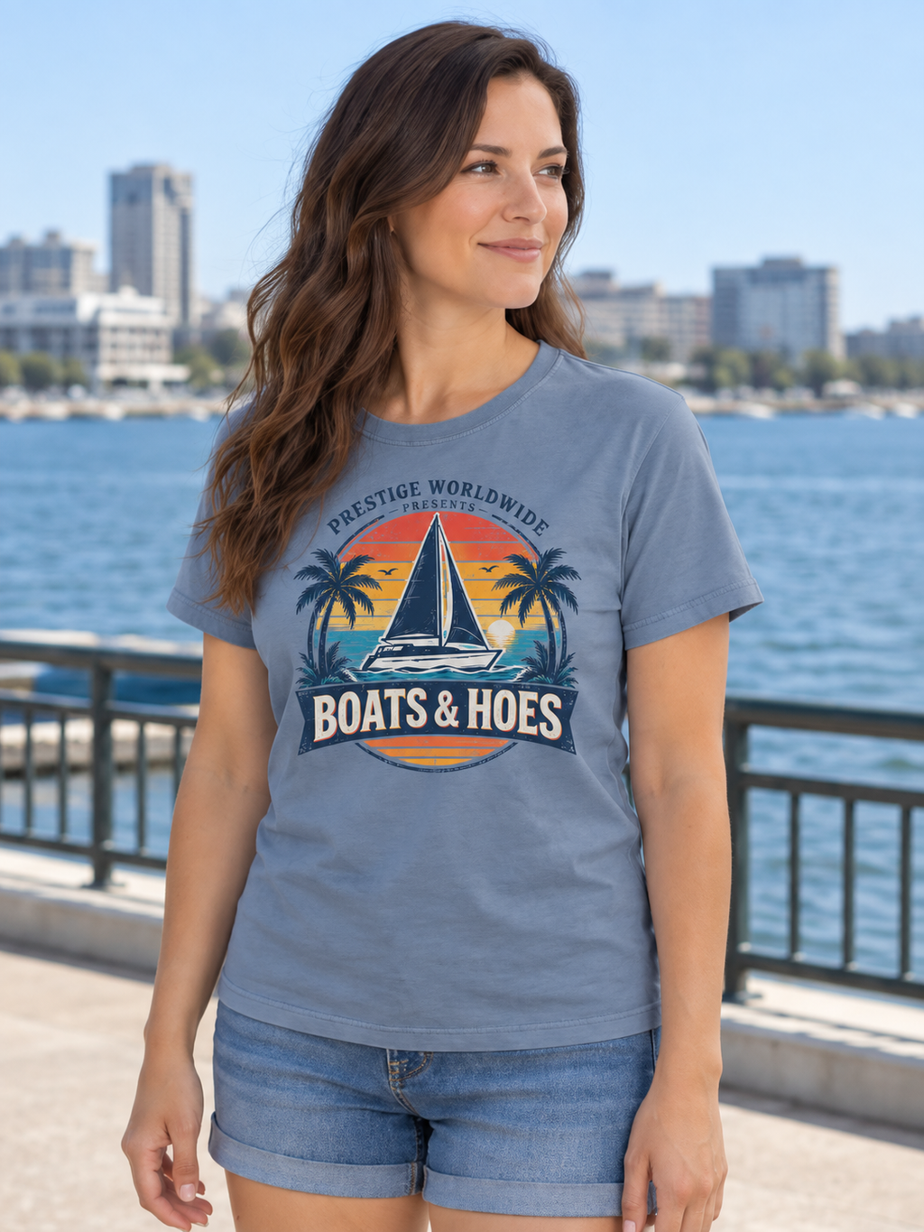 Boats & Hoes Vintage Sailboat Tee