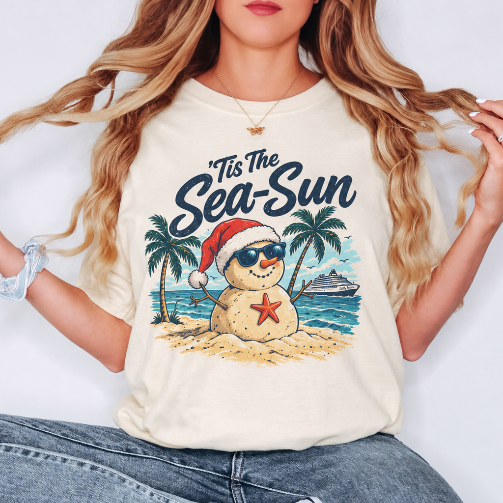 ’Tis the Sea-Sun Tropical Christmas Cruise Tee