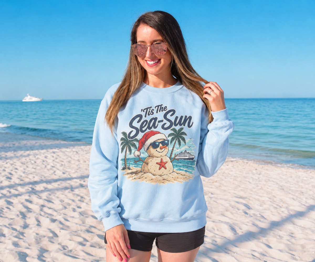’Tis the Sea-Sun Christmas Cruise Sweatshirt