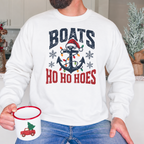 Boats & Ho Ho Hoes Nautical Christmas Sweatshirt