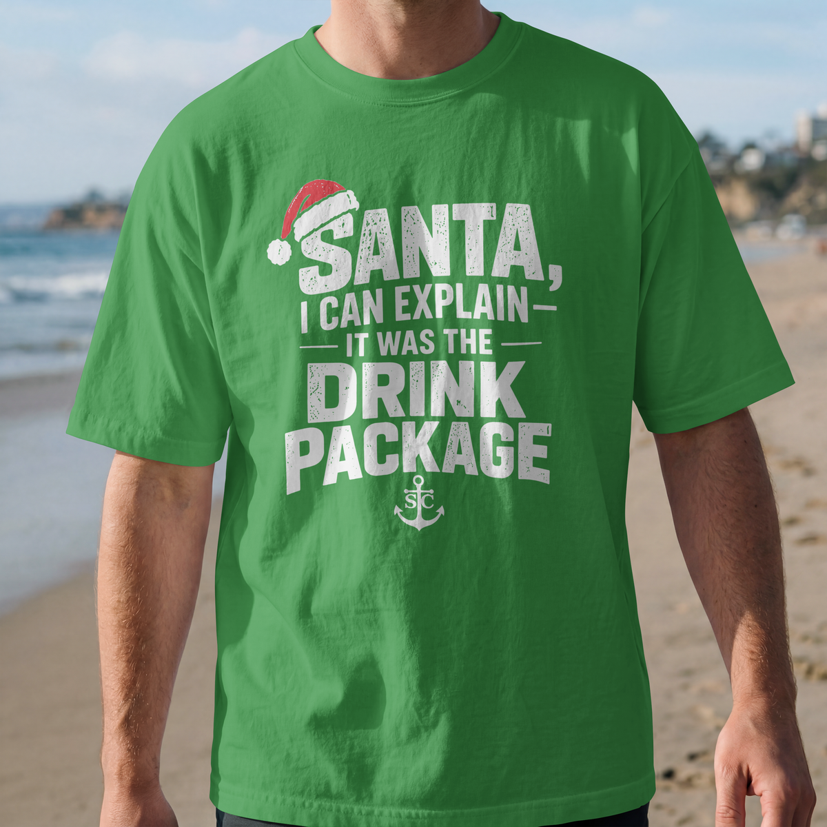 Santa, I Can Explain Drink Package Christmas Tee