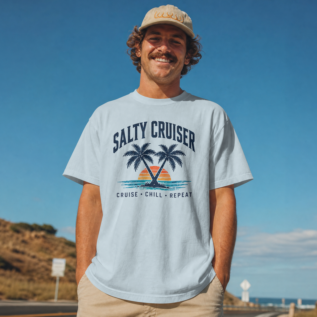Salty Cruiser Cruise Chill Repeat Tee