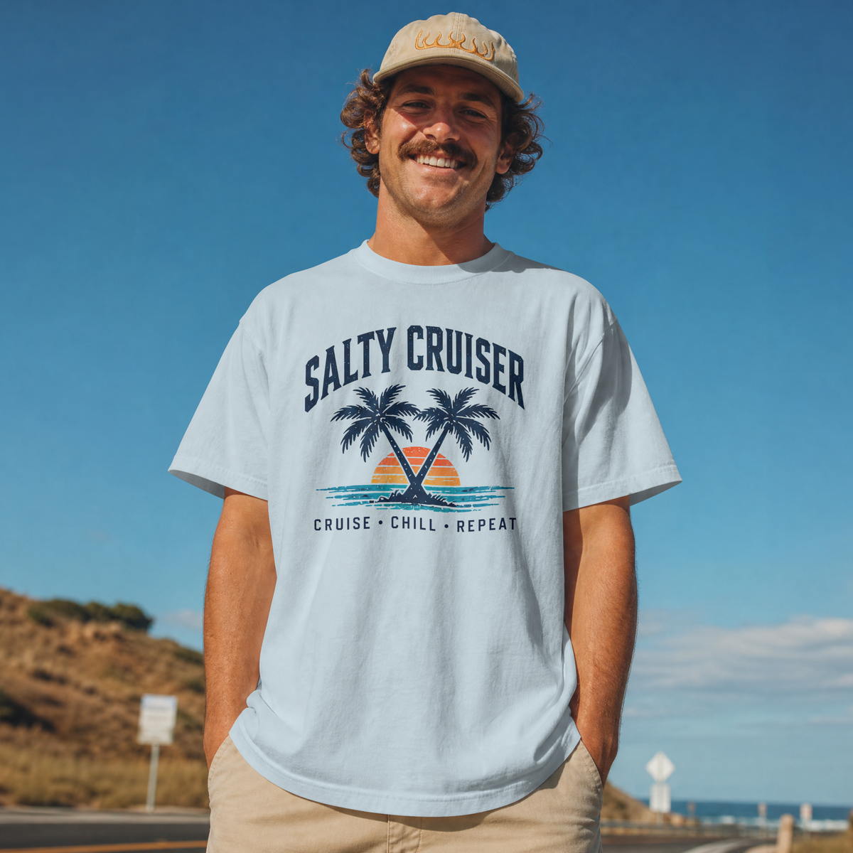 Salty Cruiser Cruise Chill Repeat Tee