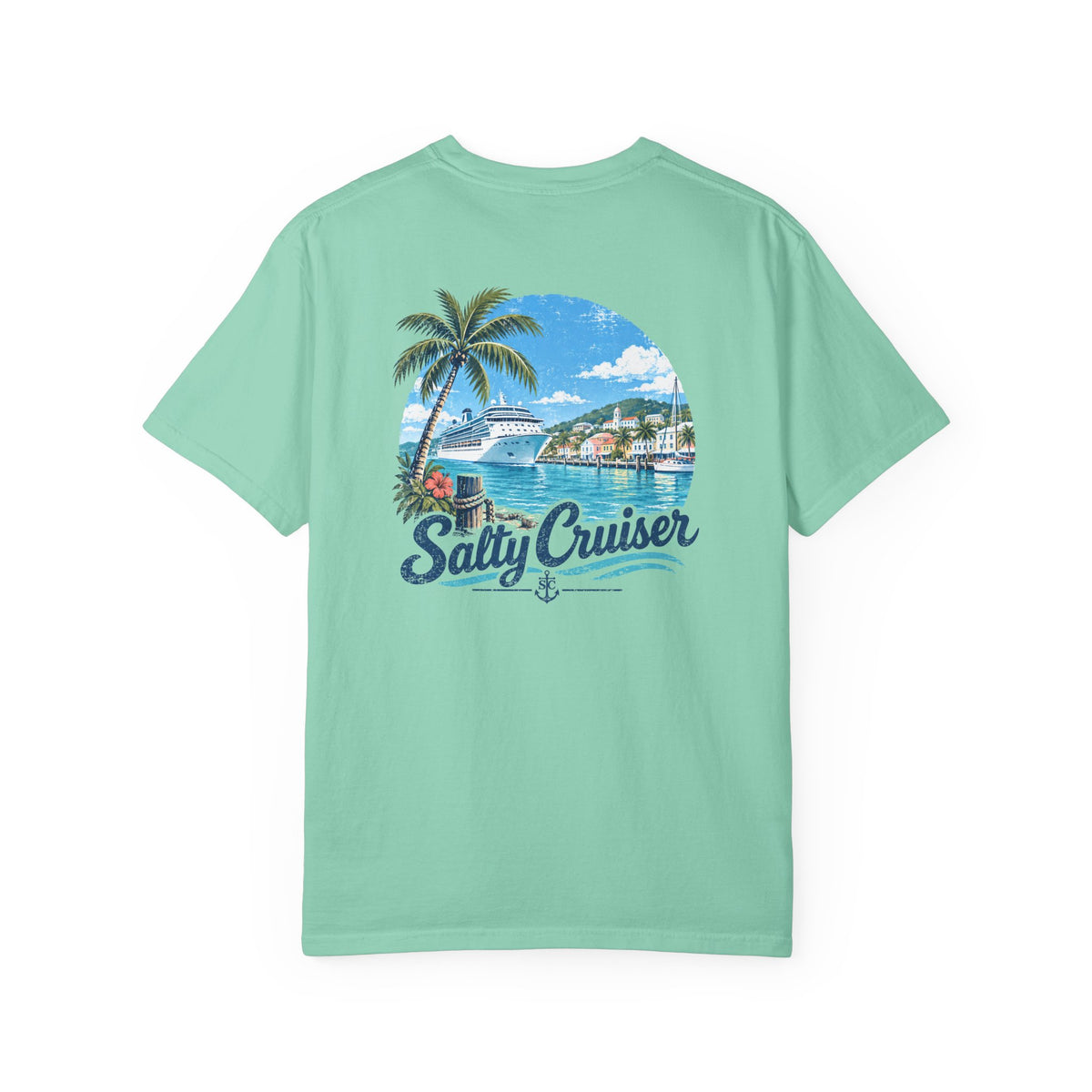 Salty Cruiser Coastal Port Front and Back Tee