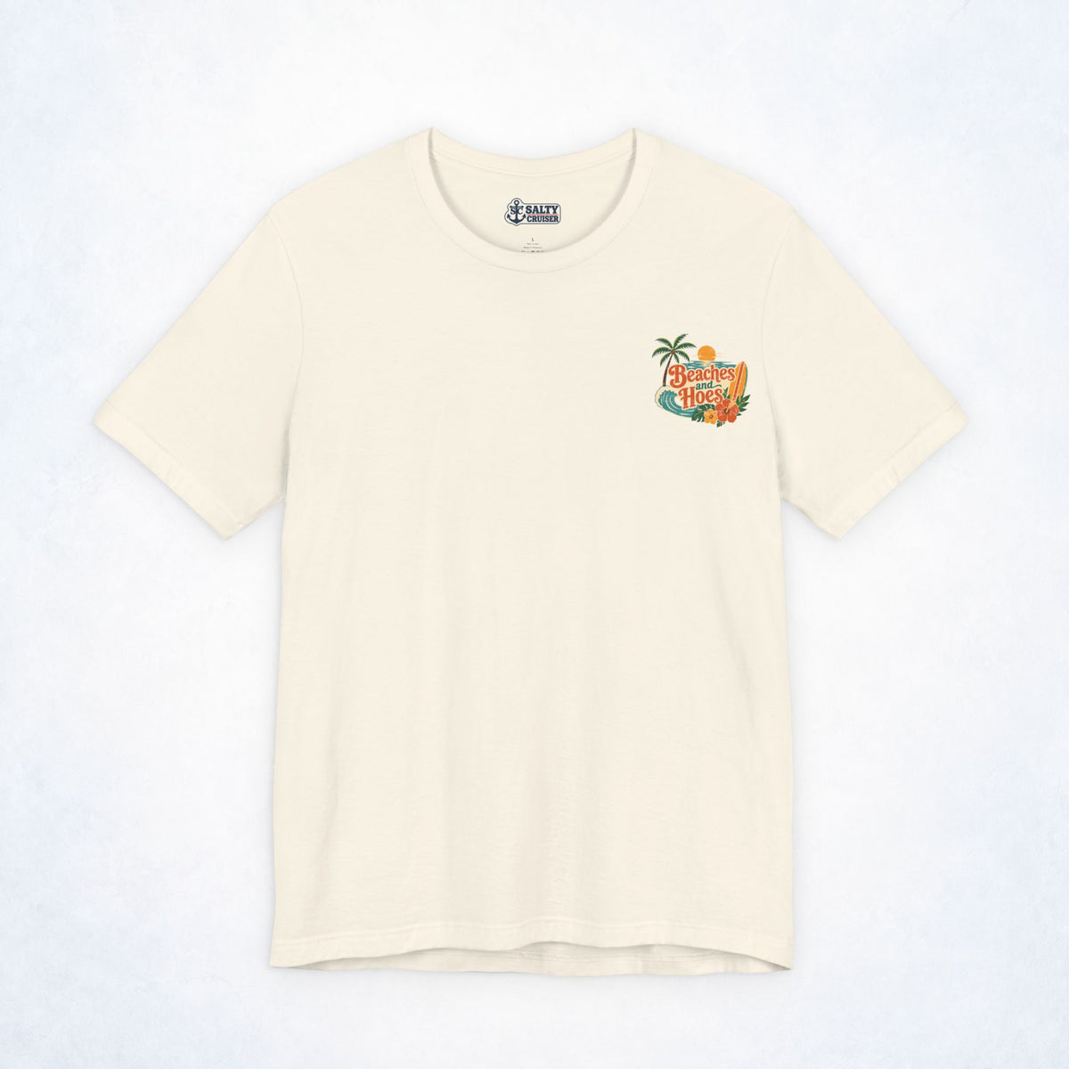 Beaches & Hoes Tropical Sunset Front & Back Tee