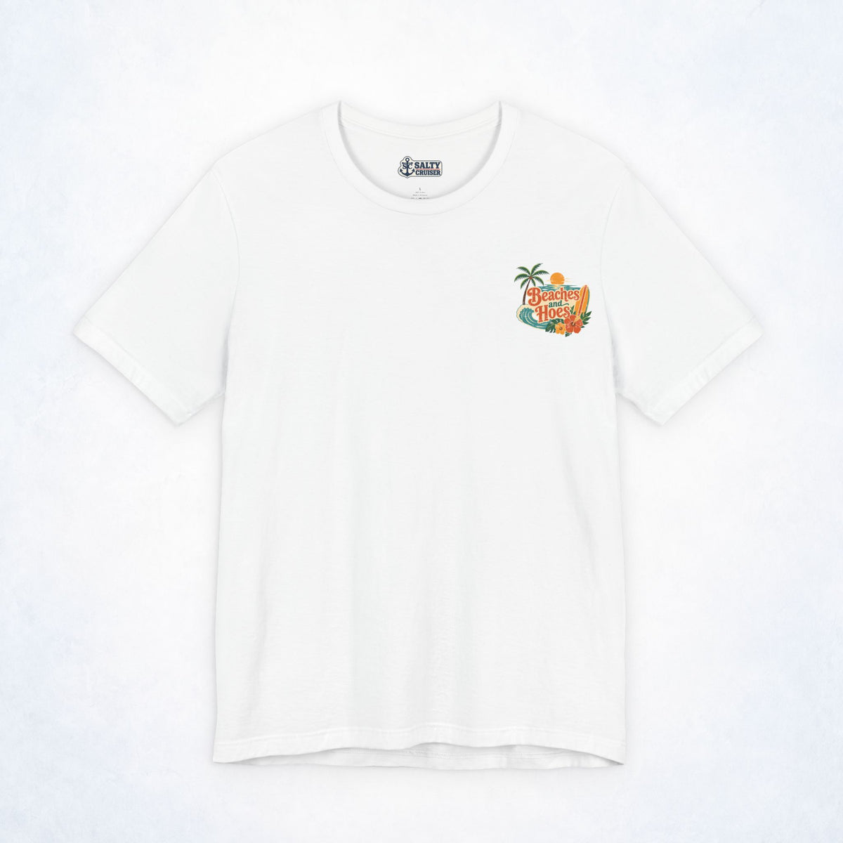 Beaches & Hoes Tropical Sunset Front & Back Tee