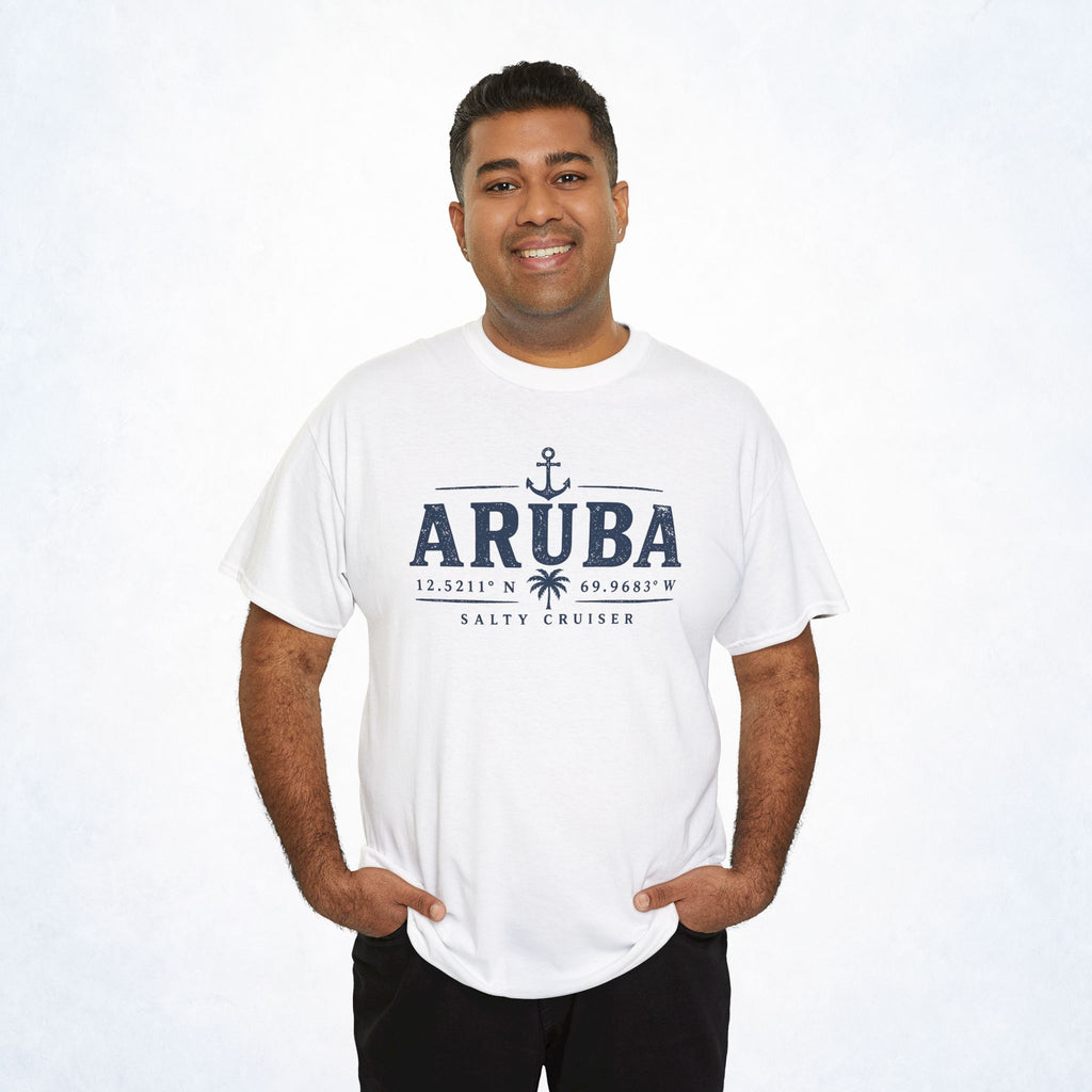 Aruba Coordinates Salty Cruiser Heavy Cotton Tee