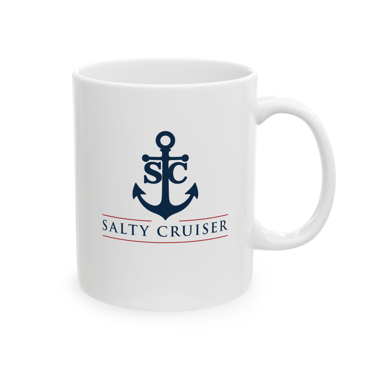 Salty Cruiser Anchor Logo Ceramic Mug