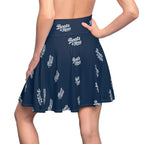 Boats & Hoes Navy Skater Skirt