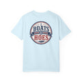 Boats & Hoes Vintage Nautical Badge Front and Back Tee