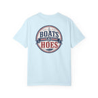 Boats & Hoes Vintage Nautical Badge Front and Back Tee