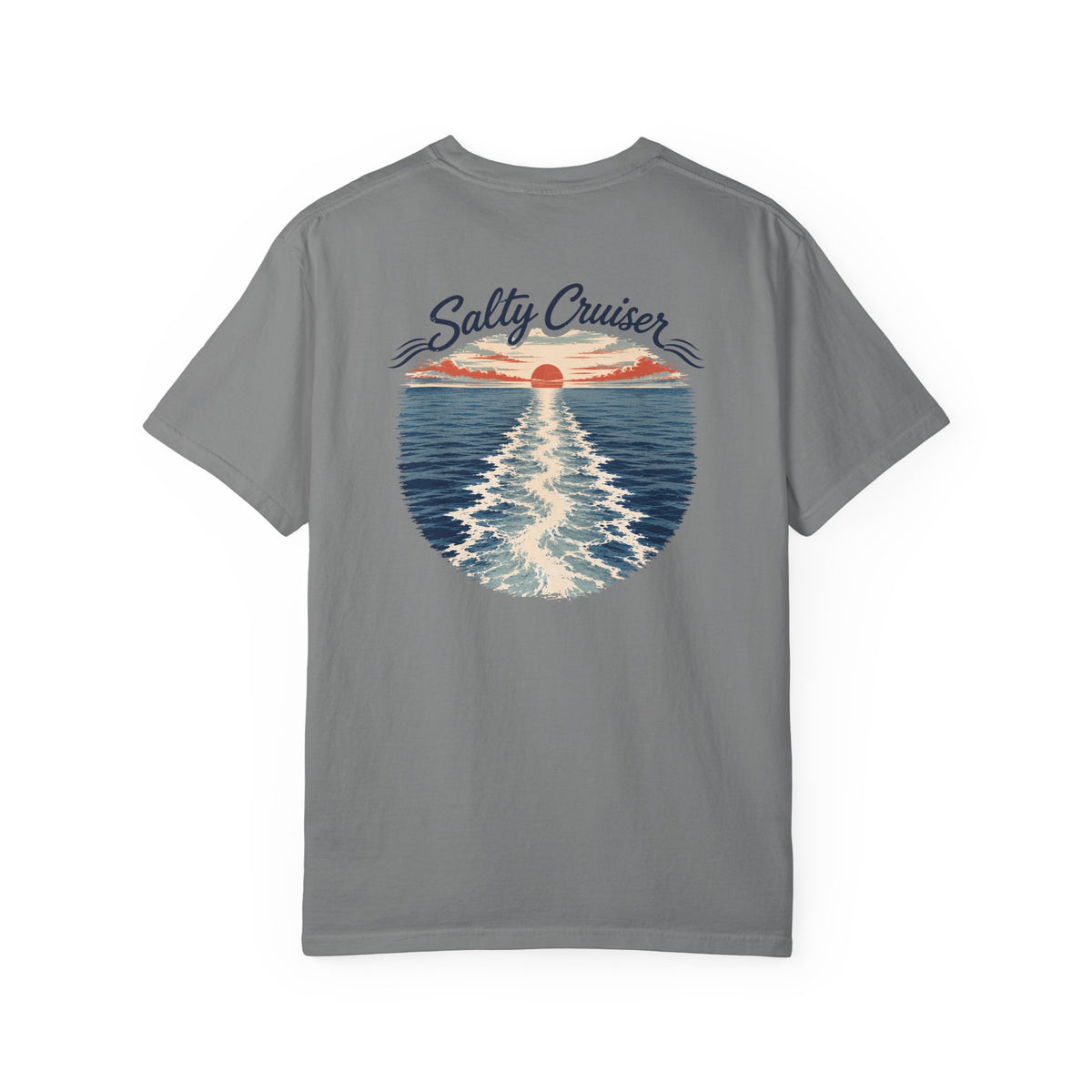 Salty Cruiser Ocean Sunset Front and Back Tee
