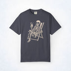 Skelly Skeleton Beach Chair Cocktail Graphic Tee